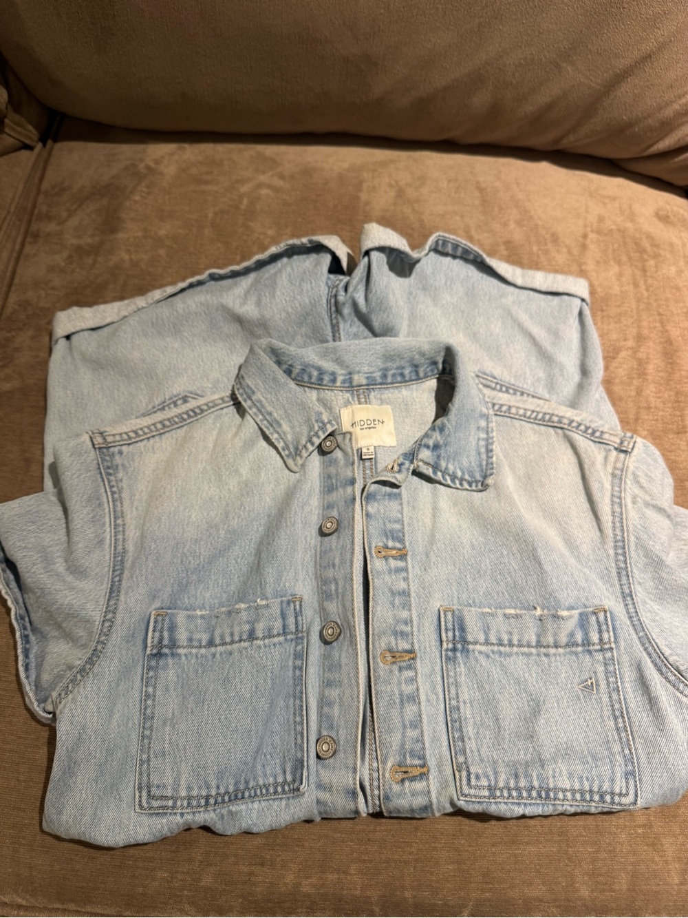 Hidden Dylan Light Wash Denim Romper